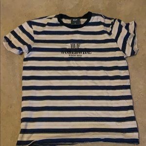 huf worldwide striped tee shirt